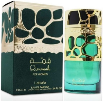 Picture of Lattafa Perfumes Qimmah for Women EDP (Eau De Parfum) - 100ML (3.4 oz) |Featuring notes: Cedar, Oudh, Myrrh, Amber, Lavender I | Cedar, Oudh, Myrrh, Amber, Lavender