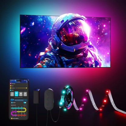 Picture of Govee Smart TV LED Backlight Strip, RGBIC for 40-50inch TVs | Music Sync, Wi-Fi Bluetooth & App Control, Works with Alexa & Google Assistant, 77 Scene Modes, Adapter