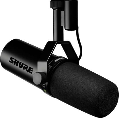 Picture of Shure SM7dB Dynamic Vocal Mic with Preamp for Streaming - Black | Dynamic vocal mic with built-in preamp for streaming, podcasting and recording; warm smooth sound, rugged build