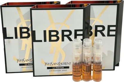Picture of Yves Saint Laurent Sample Perfume YSL Sample Perfume LIBRE LE PARFUM Sample WOMEN Perfume 1.2 ml / 0.04 oz - set of 3