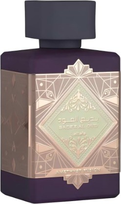 Picture of Lattafa Bade'e Al Oud Amethyst Fusion Eau de Parfum 100ml Unisex - Long Lasting Oriental Woody Perfume with Amaretto, Mandarin, Rum, Caramel, Patchouli, Vanilla & Sandalwood