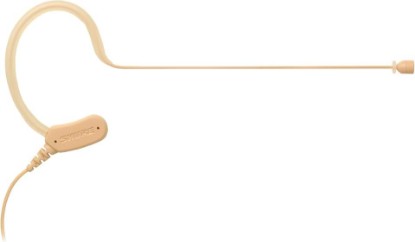 Picture of Shure Microflex MX153 Earset Headworn Microphone - Tan | Omnidirectional earset mic with TQG/TA4F connector for Shure wireless bodypack transmitters; discreet fit