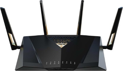 Picture of ASUS RT-BE88U WiFi 7 Router - x2 10G Ports, Up to 7.2 Gbps, Mesh Compatible | Wi-Fi 7 dual-band router with dual 10Gb ports and 34G capacity for gaming, streaming and smart home management