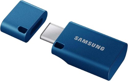 Picture of Samsung Type-C USB Flash Drive 512GB, USB 3.2 Gen 1, Up to 400MB/s | Transfer 4GB Files in 15 Secs, Compatible w/ USB 3.0/2.0, Waterproof, Storage for Computers & Mobile, Blue (MUF-512DA/AM)