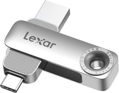 Picture of Lexar D50E 128GB Solid State Dual Drive, Up to 400MB/s Read 360MB/s Write | High-Performance USB Flash Drive, USB C&A, Metal Housing Swivel Design, Compatible with iPhone 17, Android, PC