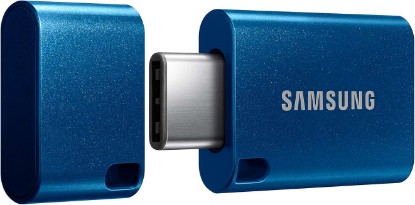 Picture of Samsung Type-C™ USB Flash Drive, 64GB, Transfers 4GB Files in 15 Secs w/Up to 300MB/s 3.13 Read Speeds, Compatible w/USB 3.0/2.0, Waterproof, 2022, Blue, MUF-64DA/AM | Transfer 4GB Files in 15 Secs, Compatible w/ USB 3.0/2.0, Waterproof, Storage for Computers & Mobile, Blue (MUF-64DA/AM)