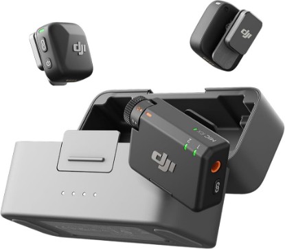 Picture of DJI Mic Mini (2 TX + 1 RX + Charging Case), Ultralight, Detail-Rich Audio | 48h Use, Noise Cancelling, Automatic Limiting, Wireless Microphone for Camera/iPhone/Android, Vlog, Streaming