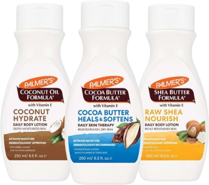 Picture of Palmer's Body Lotion for Women & Men Variety Pack, Vitamin E Lotion Set for Dry Skin, 48 Hour Moisturization, 8.5 oz flip cap bottles (Pack of 3)