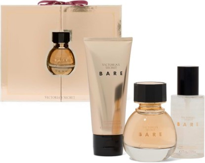 Picture of Victoria's Secret Bare 3 Piece Luxe Fragrance Gift Set: 1.7 oz. Eau de Parfum, Travel Lotion & Shimmer Mist