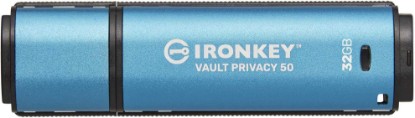 Picture of Kingston Ironkey Vault Privacy 50 USB 32GB Flash Drive | FIPS 197 Certified, XTS-AES 256-bit, BadUSB and Brute Force Protection, Multi-Password Option, IKVP50/32GB