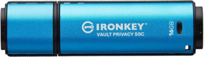Picture of Kingston IronKey Vault Privacy 50 USB-C 16GB Flash Drive | FIPS 197 Certified, XTS-AES 256-bit, BadUSB and Brute Force Protection, Multi-Password Option, IKVP50C/16GB