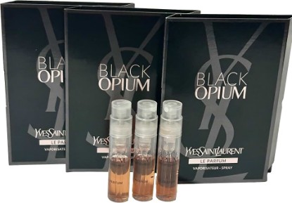 Picture of Yves Saint Laurent YSL Black Opium LE PARFUM Sample Women Perfume 1.2 ml / 0.04 oz - set of 3