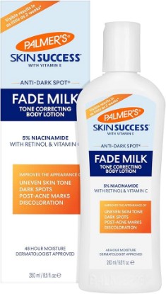 Picture of Palmer's Skin Success Body Lotion, Anti-Dark Spot Fade Milk (8.5 Oz) | Moisturizer with Niacinamide, Fades Age Spots, Helps Uneven Skin Tone & Hyperpigmentation, Dermatologist Approved