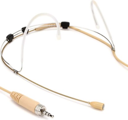 Picture of Sennheiser Pro Audio Pro Audio Wireless Headset Microphone, Beige (508246) | Omnidirectional condenser capsule with 3.5mm connector and moisture protection for broadcasting, recording and speaking