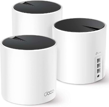 Picture of TP-Link Deco X55 AX3000 WiFi 6 Mesh System - Covers up to 6500 Sq.Ft, Replaces Wireless Router and Extender, 3 Gigabit Ports per Unit, Supports Ethernet Backhaul, Deco X55(3-Pack)