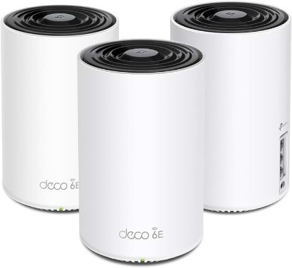 Picture of TP-Link Deco XE75 AXE5400 Tri-Band WiFi 6E System - Wi-Fi up to 7200 Sq.Ft, Engadget Rated Best for Most People, Replaces WiFi Router and Extender, AI-Driven New 6GHz Band, 3-Pack