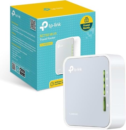 Picture of TP-Link AC750 Wireless Portable Nano Travel Router(TL-WR902AC) - Support Multiple Modes, WiFi Router/Hotspot/Bridge/Range Extender/Access Point/Client Modes, Dual Band WiFi, 1 USB 2.0 Port