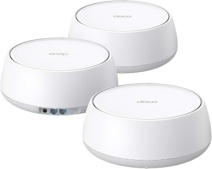 Picture of Deco 7 Dual-Band BE5000 WiFi 7 Mesh Wi-Fi System 4-Stream 5 Gbps, 240 Mhz | Up to 6,600 Sq.Ft | 2X 2.5G Ports Wired Backhaul | VPN,MLO, AI-Roaming, HomeShield, Deco BE25 3-Pack