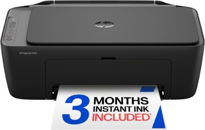 Picture of HP DeskJet 2955 Wireless All-in-One Color Inkjet Printer, Scanner, Copier, Best-for-Home, 3 Month Trial of Instant Ink Included, AI-Capable (A24HJA) ENERGY STAR
