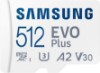 Picture of Samsung EVO Plus microSDXC Memory Card 512 GB, 160 MB/s, U3, V30, A2, ‎MB-MC512SA/TR (2024 Series)