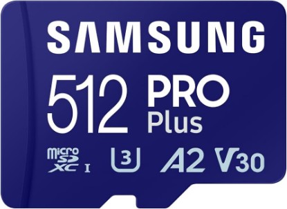 Picture of Samsung PRO Plus Micro SD Card, 512 GB microSDXC, UHS-I U3, MB-MD512SA-IT/EC
