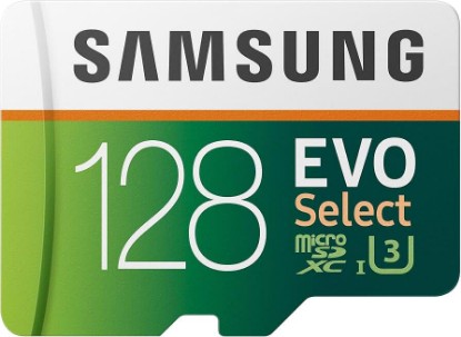 Picture of Samsung EVO Select 128GB MicroSDXC UHS-I U3 100MB/s Full HD & 4K UHD Memory Card with Adapter (MB-ME128HA)