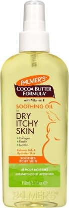 Picture of Palmer's Soothing Body Oil, Cocoa Butter Anti-Itch Formula (5.1 Oz) | Body Oil with Vitamin E, Collagen, Elastin, Soothes, Moisturizes and Softens for Dry, Itchy Skin Relief, 48 Hour Moisture