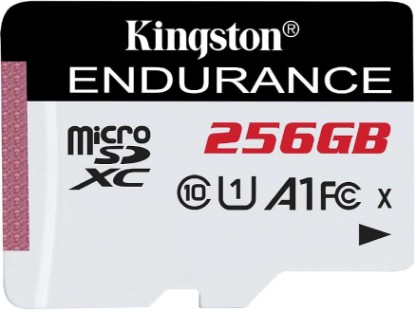 Picture of Kingston High Endurance 256GB microSD Card | 95/45 MB/s Read & Write | Built for Write Intensive Applications | UHS-I U1 Speed Class 10 A1 | SDCE/256GB