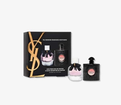 Picture of YSL Yves Saint Laurent Mini Black Opium and Mon Paris Perfume Eau de Parfum Duo (2 X 0.25 Ounce)…