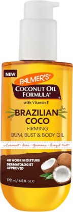 Picture of Palmer's Brazilian Cocoa Firming Body Oil, Coconut Oil Formula (6.5 Fl Oz) | Helps with Skin Tightening & Firming of Bum, Bust & Belly with Vitamin E, Provides 48hr Moisture, Dermatologist Approved