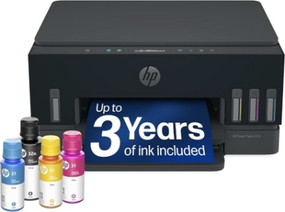Picture of HP Smart Tank 6003 Wireless All-in-One Ink Tank Printer, Scanner, Copier with up to 3 Years of Ink Included, Best-for-Home, Cartridge-Free Refillable, AI-Capable (D35XXA)