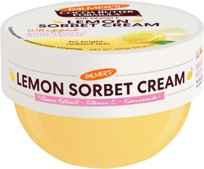 Picture of Palmer's Cocoa Butter Formula, Lemon Sorbet Brightening Whipped Body Cream (8.8 fl oz), Hydrating Cream with Lemon Extract, 72-Hour Moisture, Citrus Creamy Fragrance, Dermatologist-Approved
