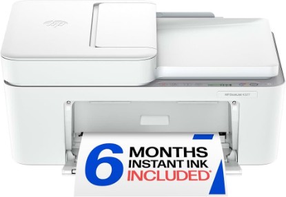 Picture of HP DeskJet 4327 Wireless All-in-One Color Inkjet Printer, Scanner, Copier, 6 Month Trial of Instant Ink Included, AI-Capable (B3ZF6A)