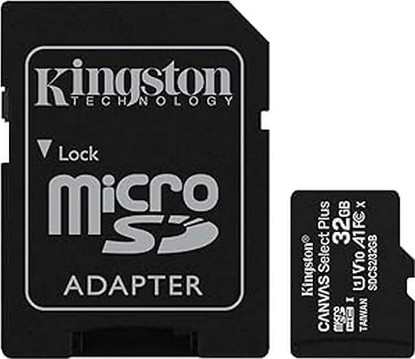 Picture of Kingston 32GB Canvas Select Plus microSDHC Card | Up to 100MB/s | A1 Class10 UHS-I | with Adapter | SDCS2/32GB | Adapter | SDCS2/32GB