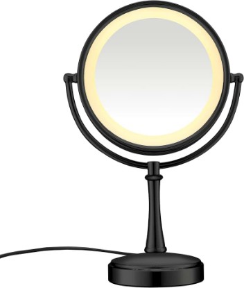 Picture of Conair Reflections 3-Way Touch Control Lighted Makeup Mirror, 1x/7x magnification, Matte Black , 1.0 Count