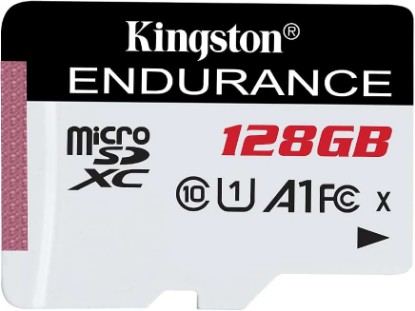 Picture of Kingston High Endurance 128GB MicroSD Card High Performance, 1080P, Full HD, Up to 95MB/S Read, (SDCE/128GB)