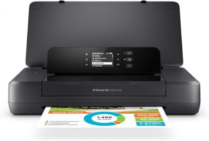 Picture of HP OfficeJet 200 Wireless Mobile Printer - Black, Battery Included (CZ993A) EPEAT