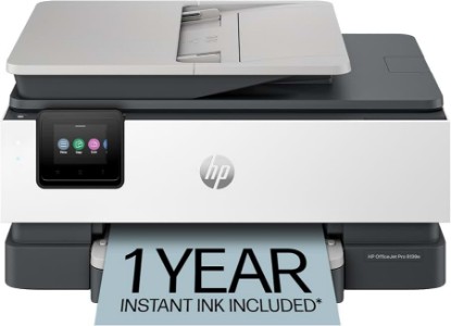Picture of HP OfficeJet Pro 8139e Wireless All-in-One Color Inkjet Printer, Print, scan, Copy, fax, ADF, Duplex Printing Best-for-Home Office, 1 Year Instant Ink Trial Included, AI-Enabled (40Q51A) ENERGY STAR EPEAT