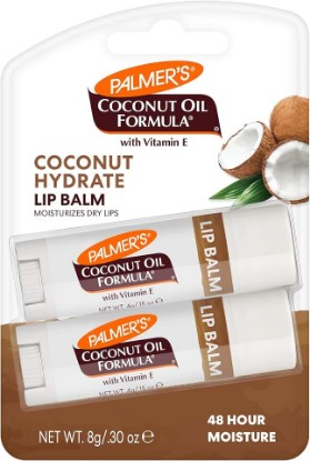 Picture of Palmer's Coconut Oil Formula Lip Balm Duo with Vitamin E (Pack of 2) | All-Day Moisturization, Hydrates & Replenishes Dry, Cracked Lips, Protects Lips from Chapping or Cracking, 48hr Moisture
