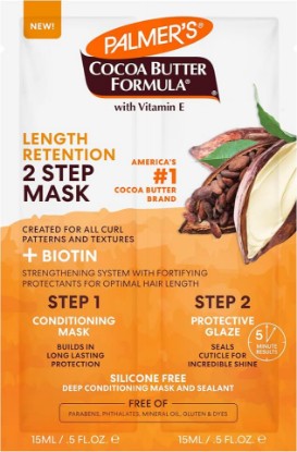 Picture of Palmer's Cocoa Butter & Biotin Length Retention 2-Step Hair Mask, 1 Ounce