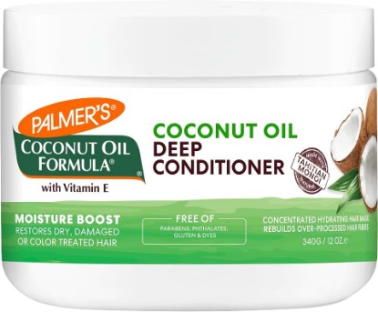Picture of Palmer's Moisture Boost Deep Hair Conditioner with Coconut Oil (12 Fl Oz) | Concentrated Hydrating Hair Mask, Restores Dry, Damaged, or Color-Treated Hair, Suitable for All Curly Hair Patterns