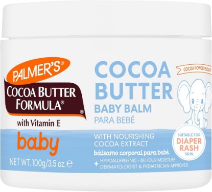 Picture of Palmer's Gentle Cocoa Butter Baby Balm, Hydrating Baby Cream (3.5 Oz) | Nourishing Dry Skin, Eczema, Cradle Cap & Diaper Rash Cream, Hypoallergenic, Dermatologist Tested Essentials, 48Hr Moisture