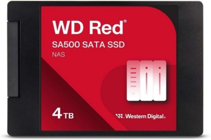 Picture of Western Digital 4TB WD Red SA500 NAS 3D NAND Internal SSD Solid State Drive - SATA III 6 Gb/s, 2.5"/7mm, Up to 560 MB/s - WDS400T2R0A
