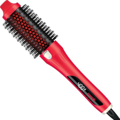 Picture of Infiniti PRO CONAIR 1.5 Inch Infrared Thermal Brush - Ionic Heated Hair Styler with 4 Heat Settings up to 400°F, Ceramic Barrel for Volume and Curls, Digital Hot Brush, Berry