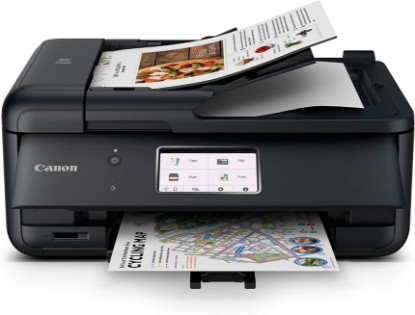 Picture of Canon PIXMA TR8620a - All-in-One Printer Home Office|Copier|Scanner|Fax|Auto Document Feeder | Photo, Document | Airprint (R), Android, Black, Works with Alexa ENERGY STAR