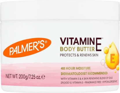Picture of Palmer's Vitamin E Body Butter for Dry, Damaged Skin (7.25 Ounce) | Protects & Renews Dry, Damaged Skin with Highly Concentrated Vitamin E For Healthier, Younger-Looking Skin, 48hr Moisture