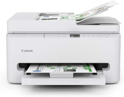 Picture of Canon PIXMA TR7120 Wireless Color Inkjet Printer for Duplex Printing, White – Home Printer with Copier/Scanner, Auto Document Feeder, Compact Design, Intuitive Control Panel ENERGY STAR