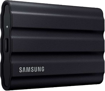 Picture of Samsung T7 Shield Portable SSD 2TB, USB 3.2 Gen 2, Up to 1,050 MB/s | Rugged, IP65 Water Resistant, External Solid State Drive for Photographers, Content Creators and Gaming (MU-PE2T0S/AM), Black