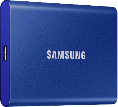 Picture of Samsung T7 Portable SSD, 1TB External Solid State Drive, Speeds Up to 1,050MB/s, USB 3.2 Gen 2, Reliable Storage for Gaming, Students, Professionals, MU-PC1T0H/AM, Blue