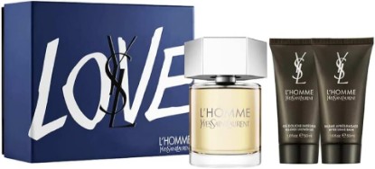 Picture of L'homme Yves Saint Laurent By Yves Saint Laurent | 3 Piece Gift Set - 3.3 Oz Eau De Toilette Spray, 1.6 Oz All - Over Shower Gel, 1.6 Oz After Shave Balm | Fragrance For Men